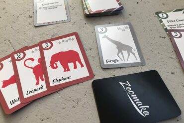 Kortspelet Zoomaka, några av korten